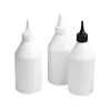 Emballage vide Bouteille en plastique blanc Wryshoulder PET Noir Blanc Clair Bec pointu Couvercle à vis Portable Rechargeable Emballage Cosmétique Conteneur 300ml