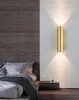 Led Wall Lamps Indoor Hotel Bedside COB 12W Golden Black Wall Light Bedroom Stair Sconces Decorative For Home