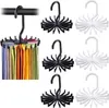 Tie Hanger Plastic Portable Tie Rack Closets Rotating Hook Holder Belt Clothes Storage Home Supply Multifunction B0504