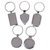 Metal Blank Tag keychains Creative Car Keychain Personalized Stainless Steel Key Chain Keyring