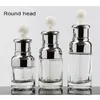 Dropper Gold Cap Transparent Glass Pipette Bottle Refillable Compacts for Perfume Essence Essential Oil Reagent Aromatherapy Pipettes Bottles YF0074