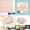 Craft Tools Arts Crafts Gifts Home Garden 10Pcs 100X100X2Mm Wooden Plate Model Balsa Wood Sheets Diy House Ship Aircraft Drop Delivery