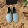 Canvas Shoes Loafers Espadrilles woman shoes luxe cap toe genuine 100% leather Quilting Pure hand sewing womans flats luxury Top Quilty spring size 34-42