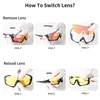 Outdoor Pochromic Cycling Glasses Men Women Motorcycle Sunglasses UV400 Driving Fishing De Ciclismo 5LENS 220721