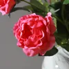 Hand moisturizing 3 head Austin rose Faux Floral hotel living room decoration fake flower shooting layout props