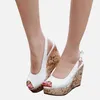 Sandalet Peep Toe Kamalar Kadınlar Yüksek Topuk Platform Pompalar Ayak Bileği Strap Partisi Dans Ediyor Beyaz Düğün Shoessandals