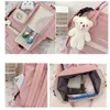 borsa zaino Borsa stile zainogrande capacità Borsa da scuola impermeabile femminile carina Kawaii Girl Laptop Spalla da viaggio per donna 2023 New Mochila 220723