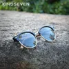 Kingseven ręcznie robione wysokiej jakości czarne okulary przeciwsłoneczne z drewna czarnego orzecha włoskiego mężczyźni Kobiety Polaryzowane lustro okularowe Słońce Męskie UV400 Shades 220511