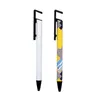 Originalidade Sublimação Em branco Ballpen Shrink Warp Telefone Stand Pens Promoção Escola Escola Escrita Suprimentos LK0015