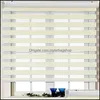 Blinds Home Decor Garden Zebra Roller Blinds Dual Layer Shades Sheer Or Privacy Light Control Day And Night Window Drapes For Living Ro