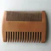 Зуб с двойным сторонником древесины COMBS Деревянные волосы Гребень Двухсторонняя борода