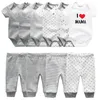 Born Gift Clothes Set Baby Boy Born Vêtements 6pcs Body4pcs Pantalon Outfit Enfant Fille Costume Infant Pyjama Pur Coton Ensembles 220608