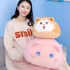 Morbida palla rotonda a forma di gatto nero Cuscini di peluche bambola adorabile cartone animato Shiba Inu cane animale farcito giocattoli ragazze regali di compleanno J220704