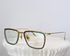 Occhiali da vista quadrati Frame 106 Clear Green Liner Gold Accent Donna Uomo Moda Occhiali da sole Montature Occhiali con custodia