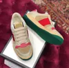 Pantofole italiane sandali moda scarpe casual da donna rosso e verde logo designer doppio tacco alto oro bianco scarpe sporche sneakers da uomo spesse