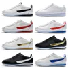 Hoogwaardige Fashion Classic White Varsity Red Casual Shoes Basic Black Blue Light Run Chaussures Cortezs Leather Bt QS Outdoor Sneakers