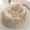 Kat warm bed zacht semi afgesloten slaapbank benodigdheden duurzaam kussen draagbare ronde honden mand pluche bedden meubels