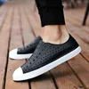 EXCARGO PVC Summer Shoes Plastic Sandals Men Flats Slip On Loafers 2020 Light Weight Male Sandals Summer Shoes Black H220412