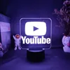 Gece ışıkları serin 3d illüzyon lambası mükemmel canlı akış odası dekorasyon pc masa arka ışık youtubers online oyun oyuncusu hediye gece ışıkları