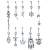 YYJFF AB10-001 Navelpiercing Mix 10 Stijlen Clear AB Kleuren 10 STKS Kikkerkroon Dream Catcher