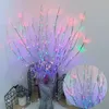 Dekoracyjne kwiaty wieńce kreatywne gałąź drzewa LED Świąteczne światło na świeżym powietrzu Rok dekoracji lampy wazon domowe sypialnia ogrodowe lampy dear
