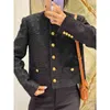 Designer de jaquetas femininas Arc de Triomphe Black Gold Round Collar Single Bastested Tweed Coat Autumn and Winter 2021 Novo famosa famosa lã 3sw6