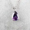 Vatten droppe cubic zirconia kristall kvinna halsband enkelt och elegant kvinnliga tillbehör gåva bröllop smycken diamant hängsmycke halsband
