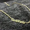 Dodoai Oude Engelse naam Ketting Men Women Personalisatie Gepersoonaliseerde brief Goud aangepaste kettingen Cubaanse ketens juwelen Gift