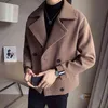 Winter Wool Jacket Men High-quality Solid Coat Casual Loose Short For Trench Men's & Blends T220810