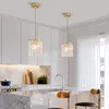 Lampes de lustre modernes pour salon rond salle à manger chambre chevet luminaire suspendu lampe de cuisine lustres LED en cristal