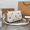 evening bags pearl half moon bag flower axillary bag clutch bags genuine leather plain embroidery floral letter hardware fashion chains wallet top quality zipper