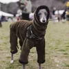 Собачья одежда зимнее свитер с двойным лицом фланелевой палочковой палочко