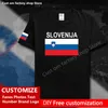 Хлопковая футболка SLOVENIJA на заказ для фанатов Джерси, имя, номер бренда, уличная мода, свободная повседневная футболка в стиле хип-хоп, SVN 220609