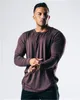 T-shirts pour hommes automne à manches longues chemise de course hommes Rashgard solide Fitness Gym T chemises de sport vêtements de sport entraînement t-shirt hommes