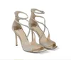 leather Genuine women 2024 Ladies high heels sandals summer Casual open-toe square toe wedding dress Gladiator shoes Cross-tied Narrow Band size 34-43 Sequined