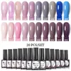 NXY Nail Gel 10 20 pièces 7 5ml Kit de vernis vernis Semi Permanent couche de finition ensemble d'art pour vernis 0328