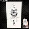 NXY tatuaje temporal Yuran Diy falso triángulo geométrico mujeres Hip Hop luna redonda madera tatuaje pegatinas hombres cuerpo brazo flechas 0330
