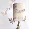 12 pezzi Gold Hollofly Cake Topper Simulazione farfalle Fare di matrimonio Decorazioni per la festa di cottura Decorazione di decorazioni L220809