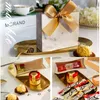 10pcs Large Wedding Gift Box with Ribbons Kraft Paper Bag Candy Boxes Use for Cakes Cookies Party Christmas Birthdays Weddings AA220318