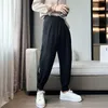 Garnitury męskie Blazers Summer Black/White Suit Pants Men Slim Fashion Social Mens Dress Koreańskie luźne proste spodnie S-3xlmen's