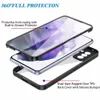 360 VOLLEDIGE COVER MOBIELE TELEFOONSCHAPPEN VOOR SAMSUNG S22 ULTRA S21 DUBBELE ZIJ SILICONE TPU Bumper Transparante PC Achterkant