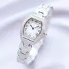 Ladies Diamond Watch Quartz Rörelse Sapphire Surface Rostfritt Stål Strålfodral Keramisk Ring Ytan Diameter 28 * 33 Tjocklek 6.1