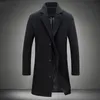 Trenchs pour hommes Manteaux pour hommes Veste douce en polyester à la mode Bouton régulier Col à revers Vêtements d'extérieur pour hommes