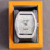 ZY V45 Montre de Luxe Mens Relógios 54*42*15mm Japão Quartz Movimento importado Case de aço Diamante relógio de pulso Relógios