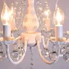 Lampy wiszące śródziemnomorskie tieyi świecy kryształowy żyrandol restauracyjny sklep odzieżowy LED Pastoral Sypialnia salon kuchnia wiszące lampy