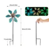 Gartendekorationen Luminöser Schmetterling Metall Windmühle Windspinner Spinner für Garten und Rasenstätte Dekor Vorräte
