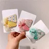 2 Stücke Neue Süße Mädchen Einfache Schöne Stoff Blume Dreieck kinder BB Clip Mode Garn Schleife BB Clip Haarschmuck