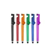 Capacitive Screen Metal Stylus Touch Pen 3 in 1 Multi-functionHigh Quality Long stylus pens with clip Phone holder Stand for iPad iPhone 13 12 11 5 6S 7 Samsung Tablet