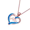 Mode europeisk och amerikansk stil kärlek hjärtformad mamma brev hänge halsband mors dag gåva smycken