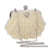 Luxury Evening Bags New Fashion Shell Design Women Beaded Handmade Diamonds Chan Shoulder Messenger Crystal Wedding Purse 230808